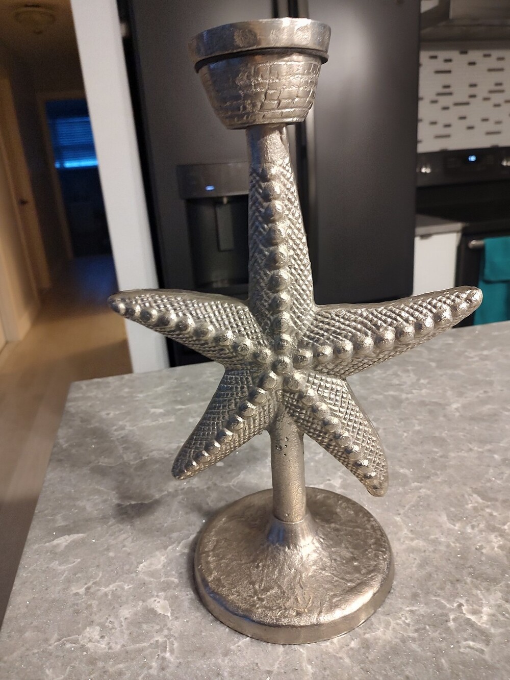 Star Fish Decorative Piece Metal Silver